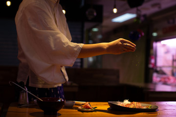 Obraz premium japanese food cooking sushi fish ramen good healthy taste
