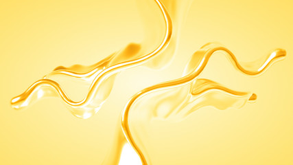 Silver splash. 3d illustration, 3d rendering.