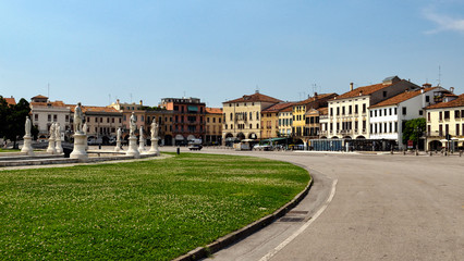 the oval canal arounf the fountain in Prato della Valle in Padua, Italy