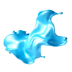 Beautiful turquoise paint splash. 3d illustration, 3d rendering.