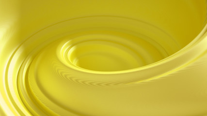 Beautiful yellow paint splash. 3d illustration, 3d rendering.