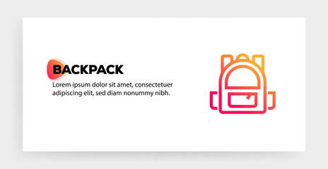 BACKPACK ICON CONCEPT