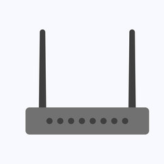 Wireless ethernet modem router, business concept vector illustration