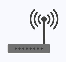 Wireless ethernet modem router, business concept vector illustration