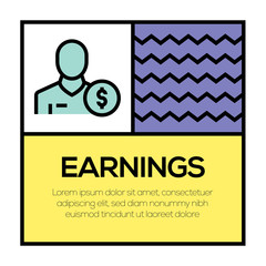 EARNINGS ICON CONCEPT