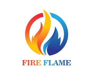 Obraz premium Fire flame Logo Template vector icon Oil, gas and energy logo