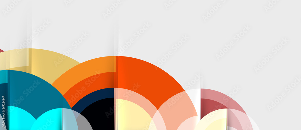 Poster geometric design abstract background - circles