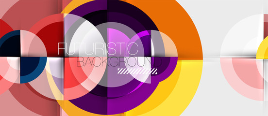 Fototapeta premium Geometric design abstract background - circles