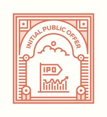 INITIAL PUBLIC OFFER ICON CONCEPT