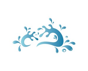 Water Splash logo icon illustration design