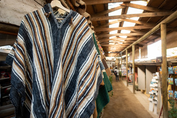 Fototapeta premium Traditional Chilean coat for sale in the market