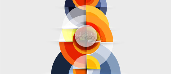 Fototapeta premium Geometric design abstract background - circles