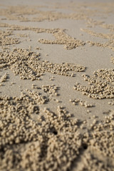 Fototapeta na wymiar inscription on sand