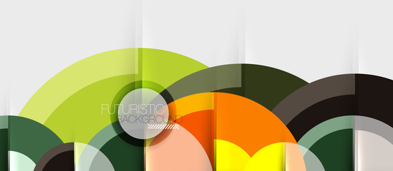 Fototapeta premium Geometric design abstract background - circles