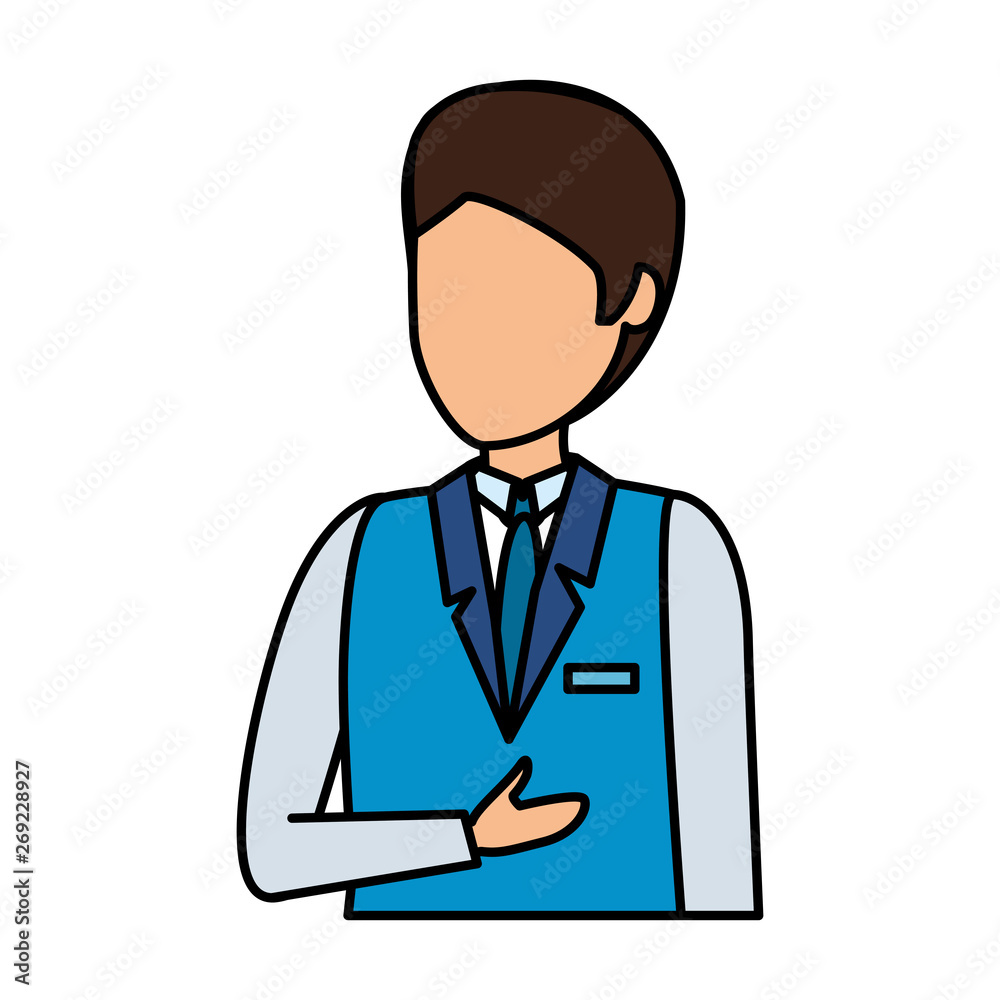 Wall mural flight attendant avatar character