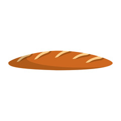 Bread wheat food cartoon isolated