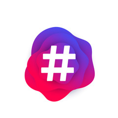 Hashtag, vector design