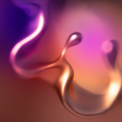 Obraz na płótnie Canvas Elegant, luxury splash of gold liquid. 3d illustration, 3d rendering.