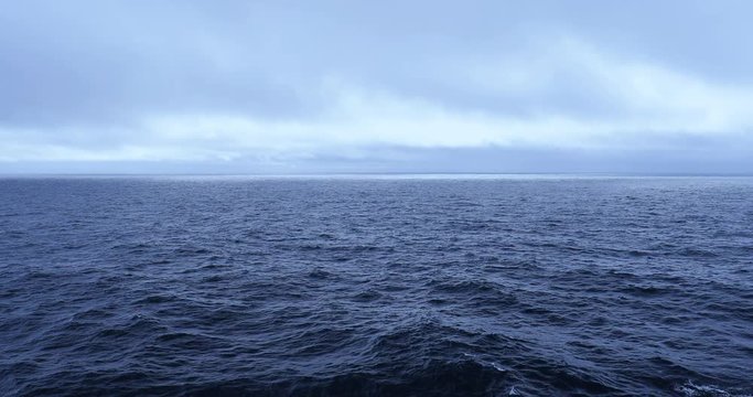 Sailing in the sea in Alaska, USA, the tranquility of the sea in the early morning