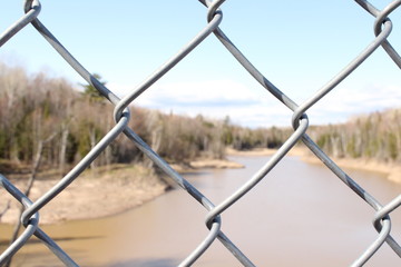 Fototapeta premium fence in focus