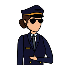female aviation pilot avatar character