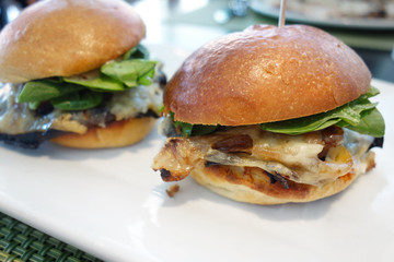 Portobello mushroom vegetarian burgers