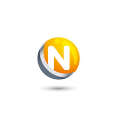 N Letter alphabet logo template