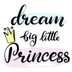 Little Princess lettering vector illustration