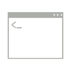 Browser window with some programming symbols - Vector