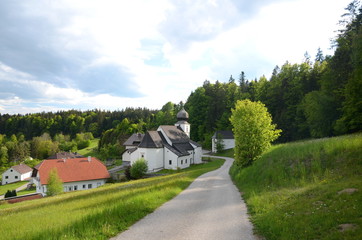Church near a forest