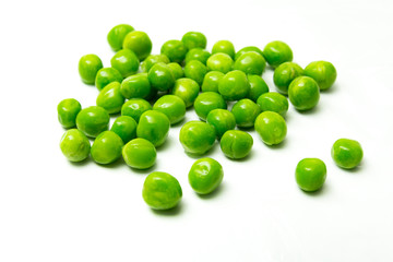 fresh green peas. close up