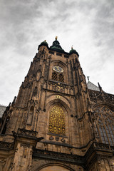 Fototapeta na wymiar St. Vitus Cathedral in Prague, Castle complex, Czech Republic 