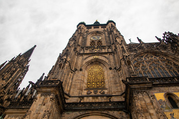 Fototapeta premium St. Vitus Cathedral in Prague, Castle complex, Czech Republic 