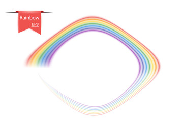 Creative abstract cute rainbow. Vector design element isolated on light background.