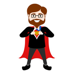 Isolated character of a super dad businessman - Vector