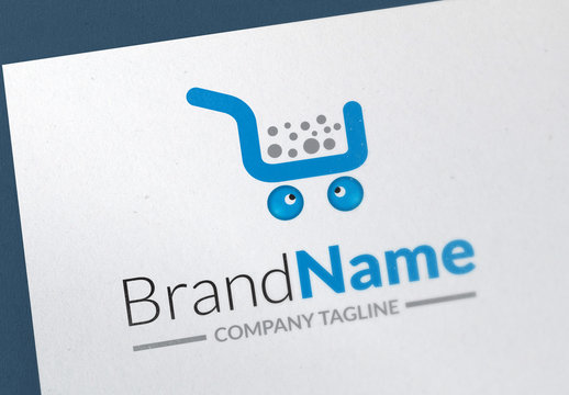 Logo Layout with Shopping Cart Icon