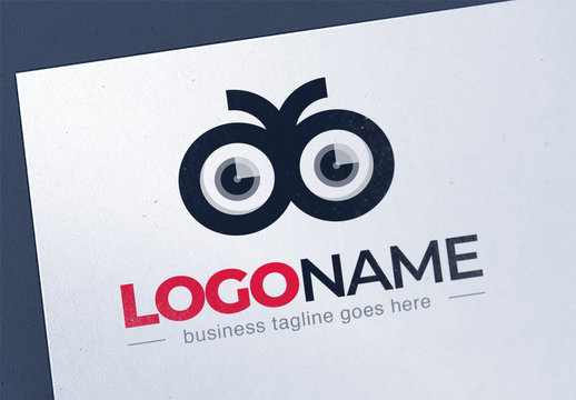 Logo Layout Design  with Graphic Eyes