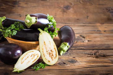 Frsh organic eggplant 