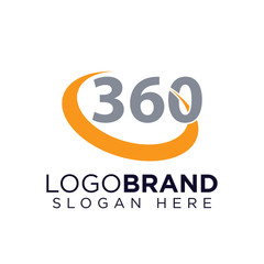 three hundred and sixty number logo vector. 360 Logo