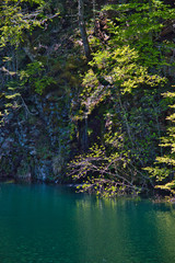 Typical mountain lake landscape, Italy.