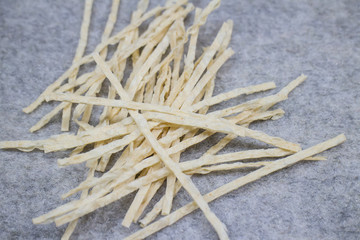 Close up of Fish line snack