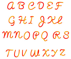 hand drawn colorful alphabet