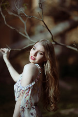 Naklejka premium Girl in Dreams
