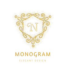 Elegant hand drawn retro floral frame