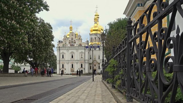 Assumption Cathedral in Kiev-Pechersk Lavra on spring day