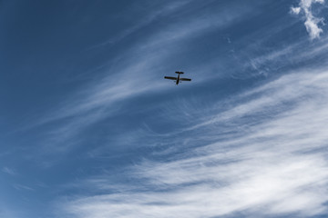 Fototapeta na wymiar Small airplane in the sky.