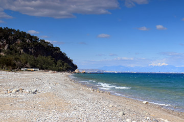 mountain cliff by the sea