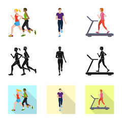 Fototapeta na wymiar Vector design of sport and winner symbol. Collection of sport and fitness vector icon for stock.