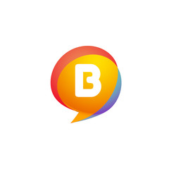 B Letter alphabet logo template