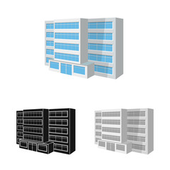 Isolated object of hospital and house symbol. Collection of hospital and administrative stock symbol for web.